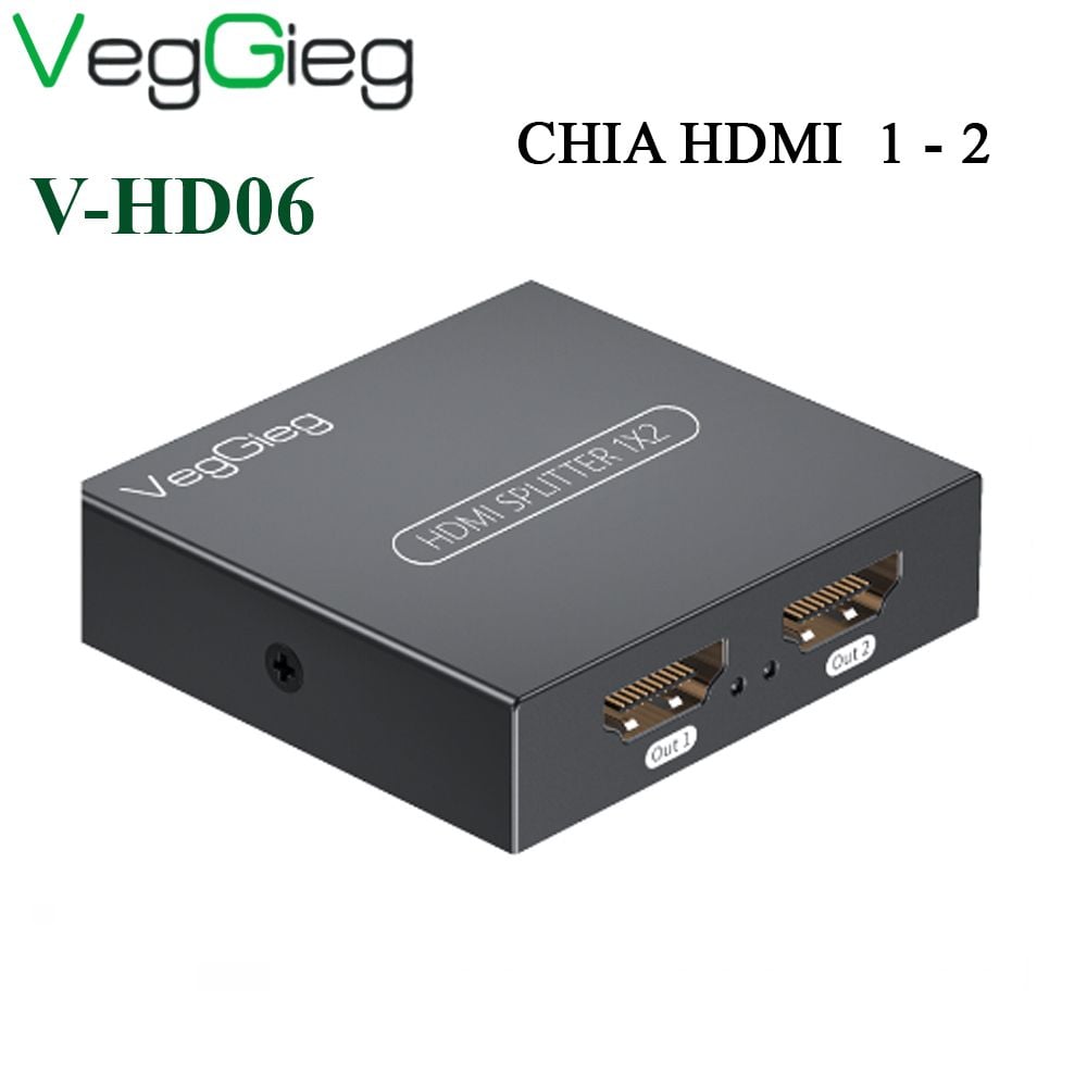 Bộ chia HDMI splitter V1.4 2 port 4K30Hz 3D Veggieg V-HD06 - Phụ Kiện Điện Tử Việt Nam Bộ chia HDMI splitter V1.4 2 port 4K30Hz 3D Veggieg V-HD06 - Phụ Kiện Điện Tử Việt Nam