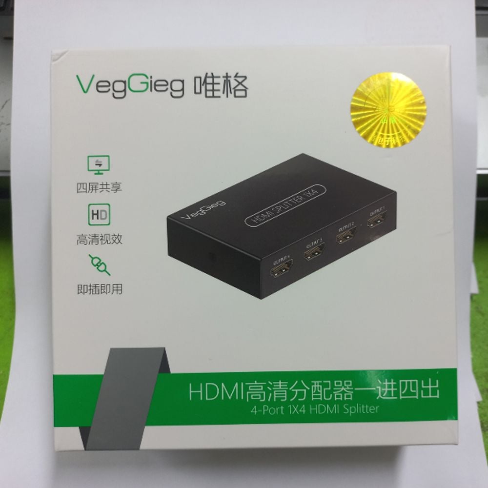 Bộ chia HDMI splitter V1.4 4 port 4K30Hz 3D Veggieg V-HD07 - Phụ Kiện Điện Tử Việt Nam Bộ chia HDMI splitter V1.4 4 port 4K30Hz 3D Veggieg V-HD07 - Phụ Kiện Điện Tử Việt Nam