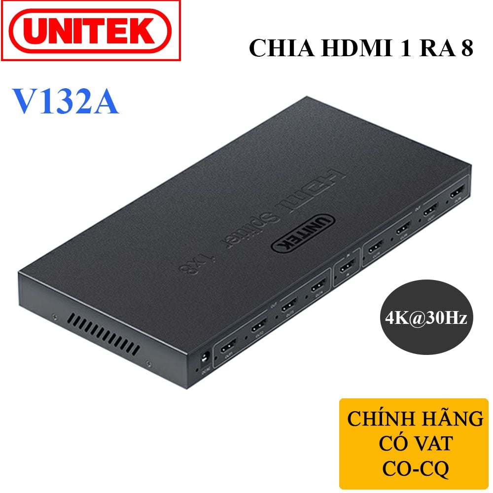Bộ chia cổng HDMI 1 ra 8 4K2K@30Hz 3D chính hãng Unitek V132A - Phụ Kiện Điện Tử Việt Nam Bộ chia cổng HDMI 1 ra 8 4K2K@30Hz 3D chính hãng Unitek V132A - Phụ Kiện Điện Tử Việt Nam