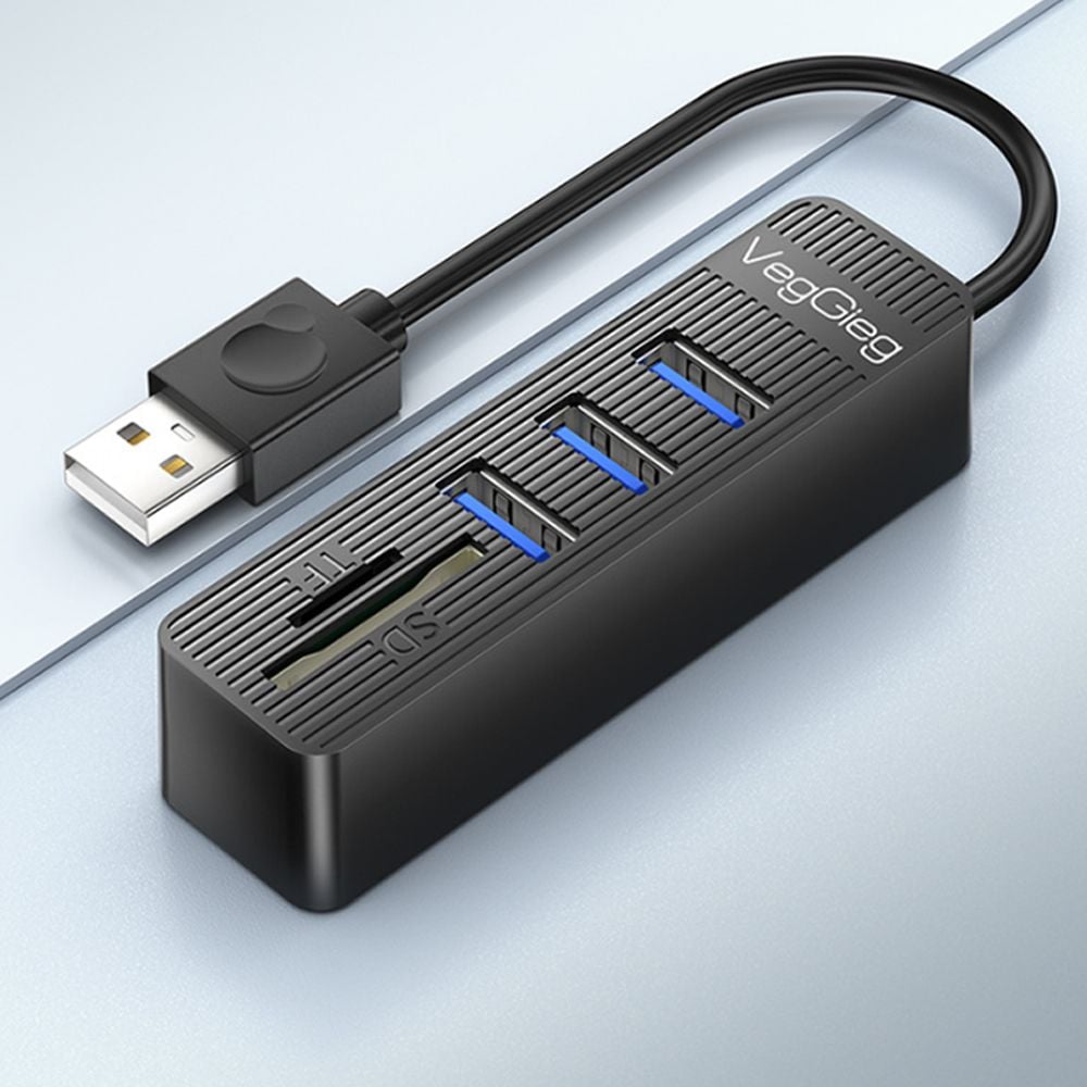 Bộ Chia USB 2.0 ra 3 Cổng USB và Đọc Thẻ Nhớ SD/TF Chính Hãng Veggieg V-C303 - Hub USB 5 trong 1 - Phụ Kiện Điện Tử Việt Nam Bộ Chia USB 2.0 ra 3 Cổng USB và Đọc Thẻ Nhớ SD/TF Chính Hãng Veggieg V-C303 - Hub USB 5 trong 1 - Phụ Kiện Điện Tử Việt Nam