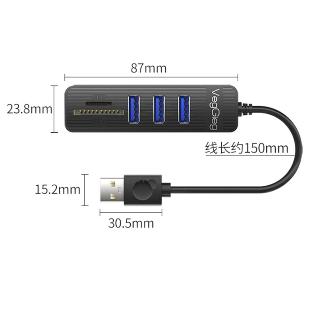 Bộ Chia USB 2.0 ra 3 Cổng USB và Đọc Thẻ Nhớ SD/TF Chính Hãng Veggieg V-C303 - Hub USB 5 trong 1 - Phụ Kiện Điện Tử Việt Nam Bộ Chia USB 2.0 ra 3 Cổng USB và Đọc Thẻ Nhớ SD/TF Chính Hãng Veggieg V-C303 - Hub USB 5 trong 1 - Phụ Kiện Điện Tử Việt Nam