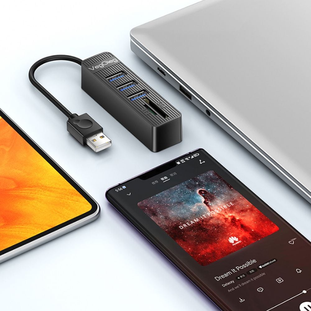 Bộ Chia USB 2.0 ra 3 Cổng USB và Đọc Thẻ Nhớ SD/TF Chính Hãng Veggieg V-C303 - Hub USB 5 trong 1 - Phụ Kiện Điện Tử Việt Nam Bộ Chia USB 2.0 ra 3 Cổng USB và Đọc Thẻ Nhớ SD/TF Chính Hãng Veggieg V-C303 - Hub USB 5 trong 1 - Phụ Kiện Điện Tử Việt Nam