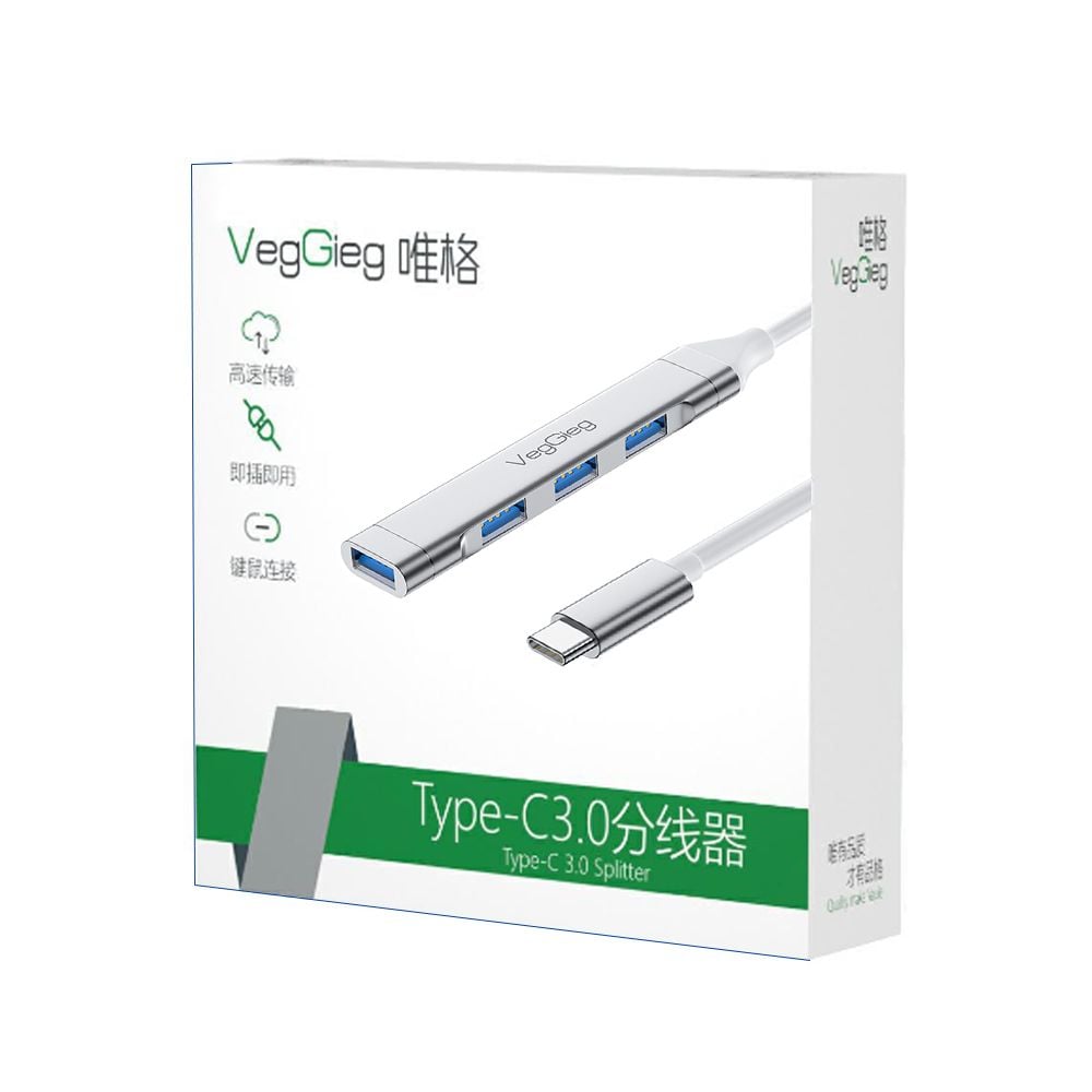 Bộ Chia USB type C ra 4 Cổng USB 3.0 Chính Hãng Veggieg V-K303 - Phụ Kiện Điện Tử Việt Nam