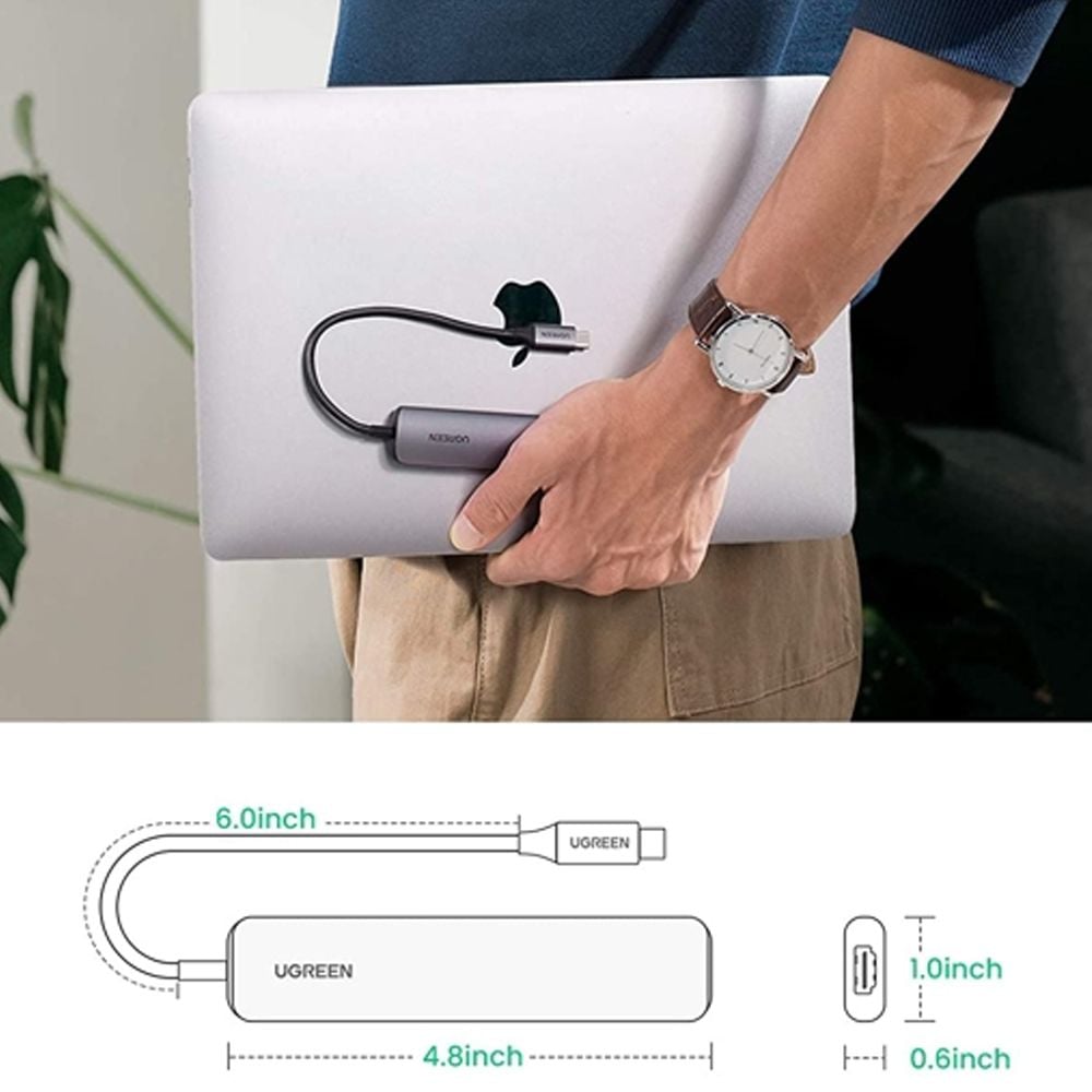 Bộ chia USB typeC ra HDMI 4K@30Hz và 4 cổng USB 3.0 chính hãng Ugreen 20197 - Phụ Kiện Điện Tử Việt Nam Bộ chia USB typeC ra HDMI 4K@30Hz và 4 cổng USB 3.0 chính hãng Ugreen 20197 - Phụ Kiện Điện Tử Việt Nam