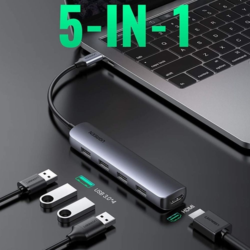 Bộ chia USB typeC ra HDMI 4K@30Hz và 4 cổng USB 3.0 chính hãng Ugreen 20197 - Phụ Kiện Điện Tử Việt Nam Bộ chia USB typeC ra HDMI 4K@30Hz và 4 cổng USB 3.0 chính hãng Ugreen 20197 - Phụ Kiện Điện Tử Việt Nam