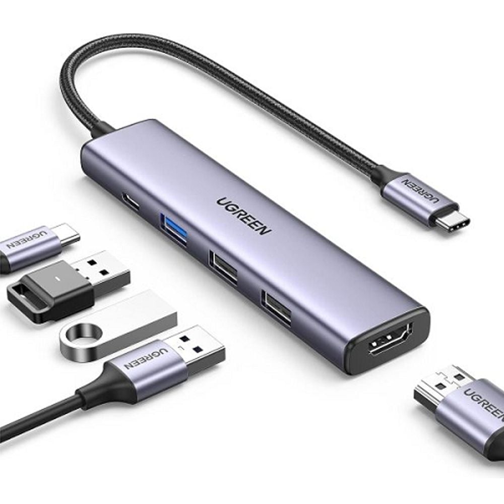 Bộ chia USB typeC ra HDMI 4K@30Hz và USB 3.0 USB 2.0 sạc 100W chính hãng Ugreen 15495 - Phụ Kiện Điện Tử Việt Nam