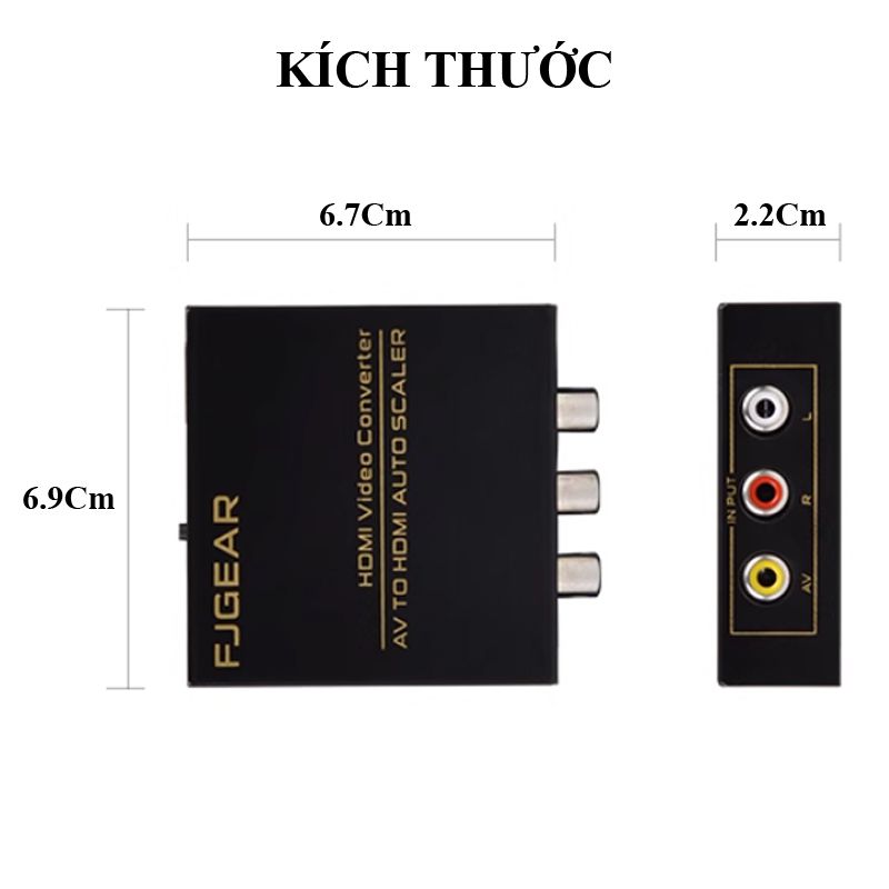 Bộ chuyển đổi AV to HDMI 1080P chính hãng FJGEAR FJ-AH1308