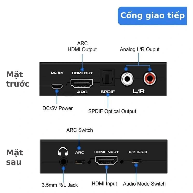 Bộ chuyển HDMI ra audio toslink 5.1 HDMI ARC converter OZV8-2 - Phụ Kiện Điện Tử Việt Nam