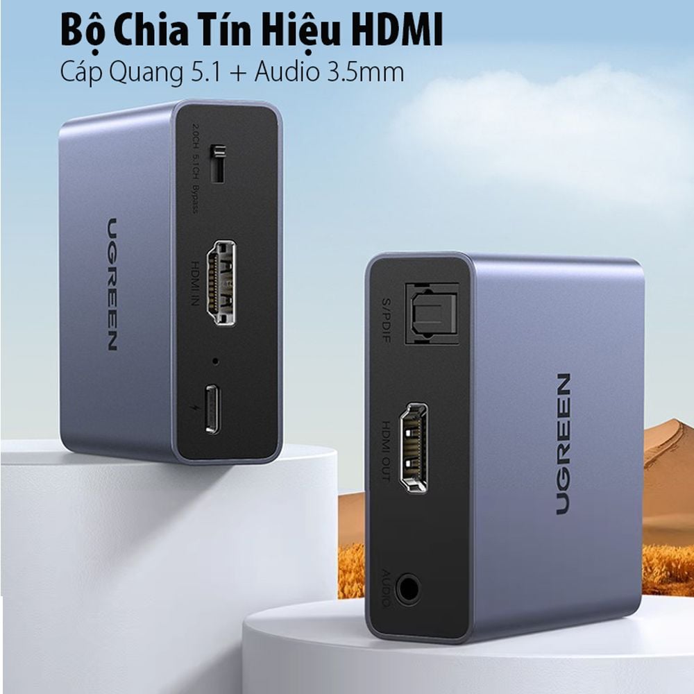 Bộ chuyển HDMI ARC ra audio 3.5mm , audio quang SPDIF , HDMI 4K@30Hz Ugreen 60649 CM531 - Phụ Kiện Điện Tử Việt Nam Bộ chuyển HDMI ARC ra audio 3.5mm , audio quang SPDIF , HDMI 4K@30Hz Ugreen 60649 CM531 - Phụ Kiện Điện Tử Việt Nam