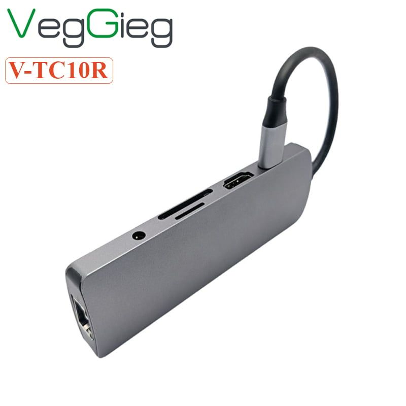 Bộ chuyển hub USB Type C 10 trong 1 Veggieg V-TC10R - Phụ Kiện Điện Tử Việt Nam Bộ chuyển hub USB Type C 10 trong 1 Veggieg V-TC10R