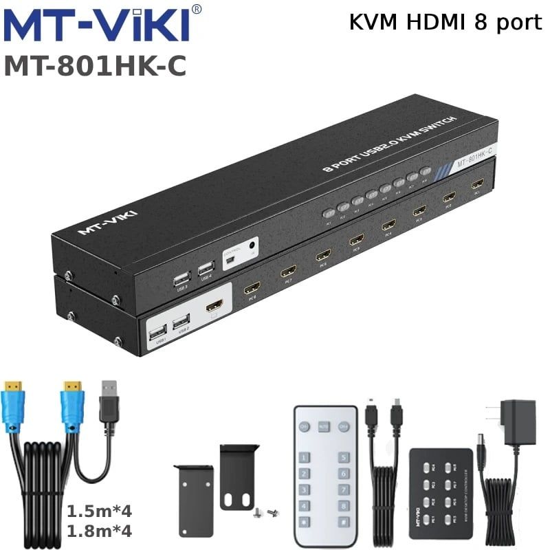 Bộ chia HDMI KVM Switch 8 cổng