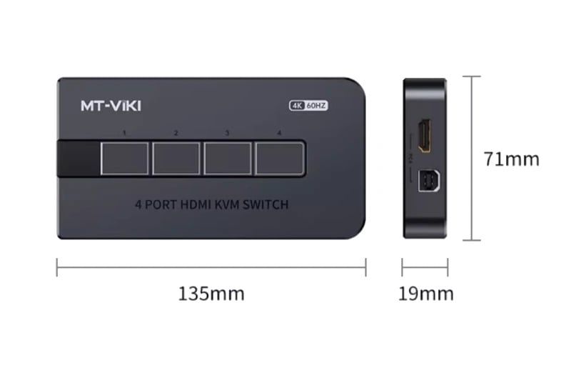 KVM Switch HDMI 4x1 - Bộ chuyển mạch HDMI và USB 4 vào 1 ra 4K60Hz MT-VIKI MT-KH4S - Phụ Kiện Điện Tử Việt Nam KVM Switch HDMI 4x1 - Bộ chuyển mạch HDMI và USB 4 vào 1 ra 4K60Hz MT-VIKI MT-KH4S - Phụ Kiện Điện Tử Việt Nam