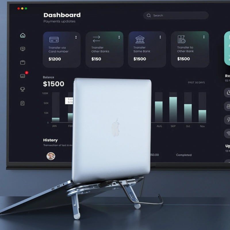 Bộ chuyển USB type C sang HDMI 6 trong 1 kiêm giá kê tản nhiệt Laptop Macbook - Phụ Kiện Điện Tử Việt Nam