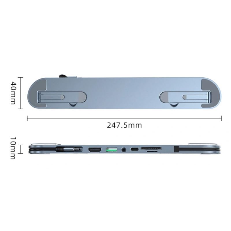 Bộ chuyển USB type C sang HDMI 6 trong 1 kiêm giá kê tản nhiệt Laptop Macbook - Phụ Kiện Điện Tử Việt Nam