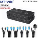 KVM Switch HDMI 4x1 - Bộ chuyển mạch HDMI và USB 4 vào 1 ra 1080P@60Hz MT-VIKI MT-KH4 - 2 Port/ MT-KH2