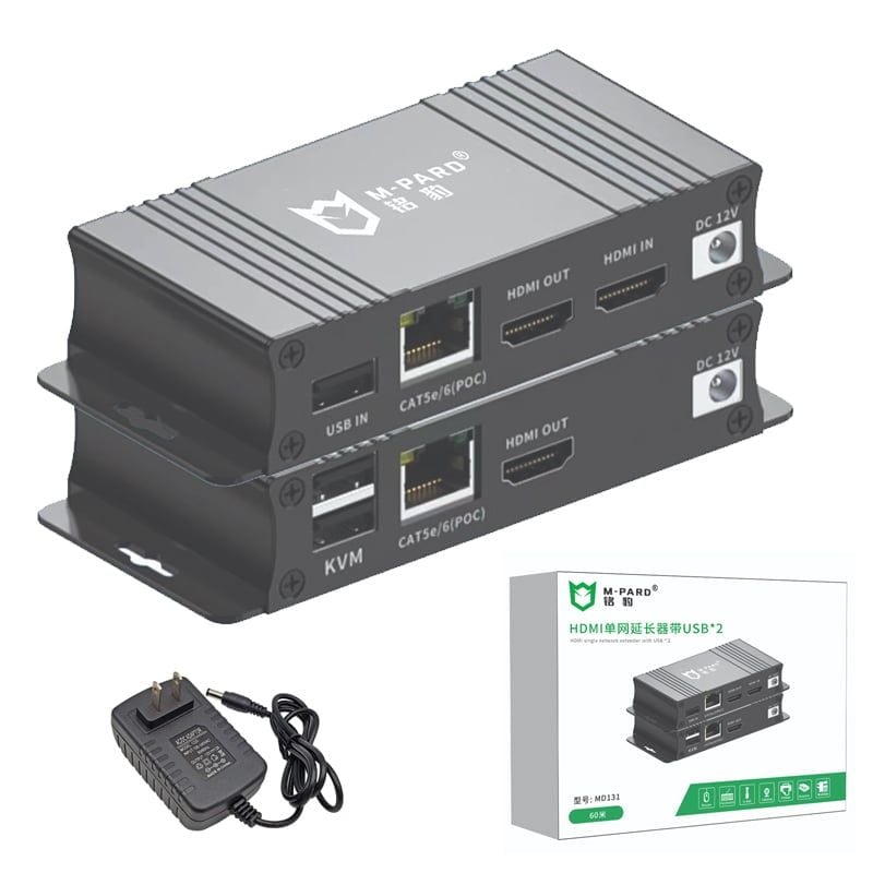 Bộ kéo dài HDMI và USB phím chuột qua cáp mạng RJ45 chính hãng M-Pard MD131 - 60 Mét - Phụ Kiện Điện Tử Việt Nam Bộ kéo dài HDMI và USB phím chuột qua cáp mạng RJ45 chính hãng M-Pard MD131 - 60 Mét