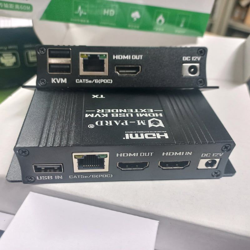 Bộ kéo dài HDMI và USB phím chuột qua cáp mạng RJ45 chính hãng M-Pard MD131 - 60 Mét - Phụ Kiện Điện Tử Việt Nam