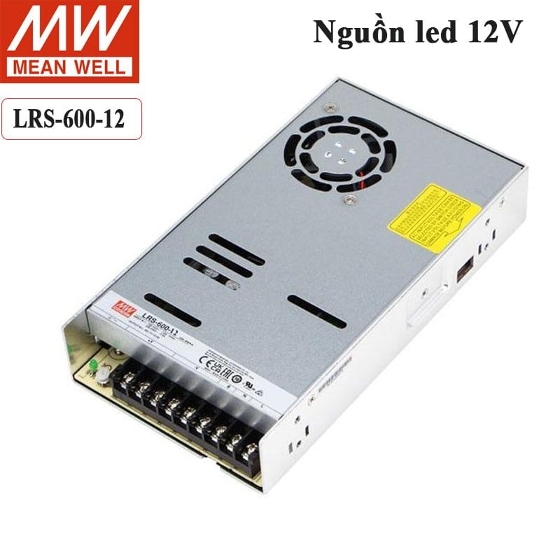 NGUỒN LED DC 12V-50A 600W MEANWELL LRS-600-12 - Phụ Kiện Điện Tử Việt Nam Bộ nguồn tổ ong 12V-50A chính hãng Meanwell LRS-600-12