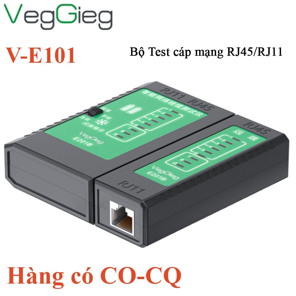 Hộp test cáp mạng RJ45/RJ11 chính hãng VegGieg V-E101 - Phụ Kiện Điện Tử Việt Nam Hộp test cáp mạng RJ45/RJ11 chính hãng VegGieg V-E101 - Phụ Kiện Điện Tử Việt Nam