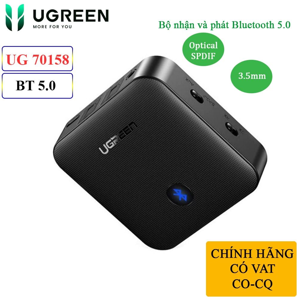 Bộ nhận và phát Bluetooth 5.0 hỗ trợ SPDIF Optical và APTX UGREEN 70158 CM144 - Phụ Kiện Điện Tử Việt Nam Bộ nhận và phát Bluetooth 5.0 hỗ trợ SPDIF Optical và APTX UGREEN 70158 CM144 - Phụ Kiện Điện Tử Việt Nam