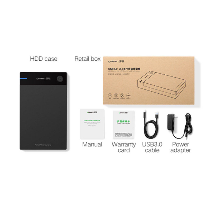 HDD box SATA III USB 3.0 dùng cho ổ cứng 2.5 và 3.5 inches UGREEN 50422 - Phụ Kiện Điện Tử Việt Nam hdd box 2.5/3.5 inches SATA USB 3.0 UGREEN