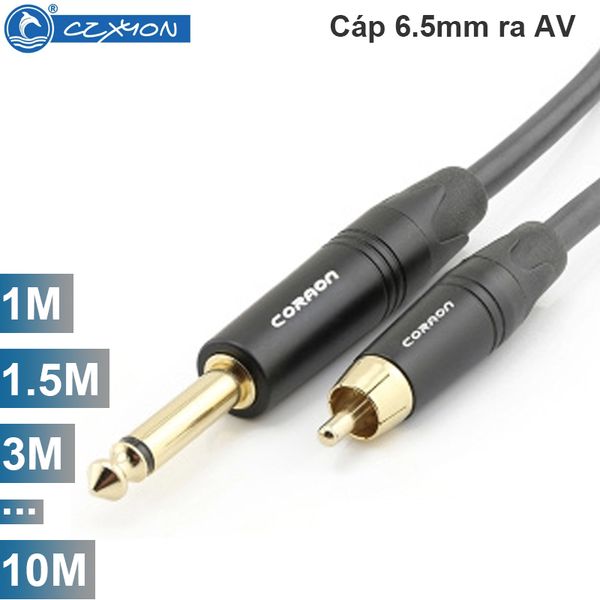 Cáp audio 6.5mm ra AV RCA Coraon Z-NP2X-B + Z-373-BG 1M 1.5M 3M 5M 10M - Phụ Kiện Điện Tử Việt Nam cap 6.5mm ra rca