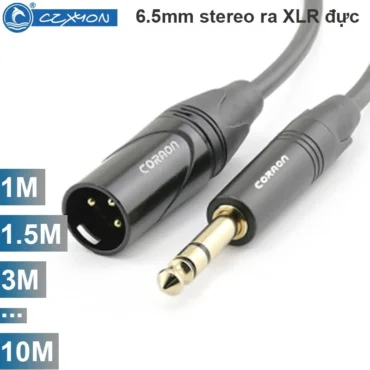 Cáp âm thanh 6.5mm stereo ra XLR cổng cái Coraon Z-NP3X-B + LC3MX-B 1M 1.5M 3M 5M 10M - Phụ Kiện Điện Tử Việt Nam