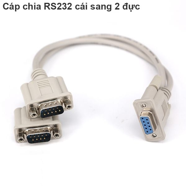 Cáp chia RS232 DB9 cái sang 2 đực 20Cm - Phụ Kiện Điện Tử Việt Nam cap chia rs232 cai sang 2 duc