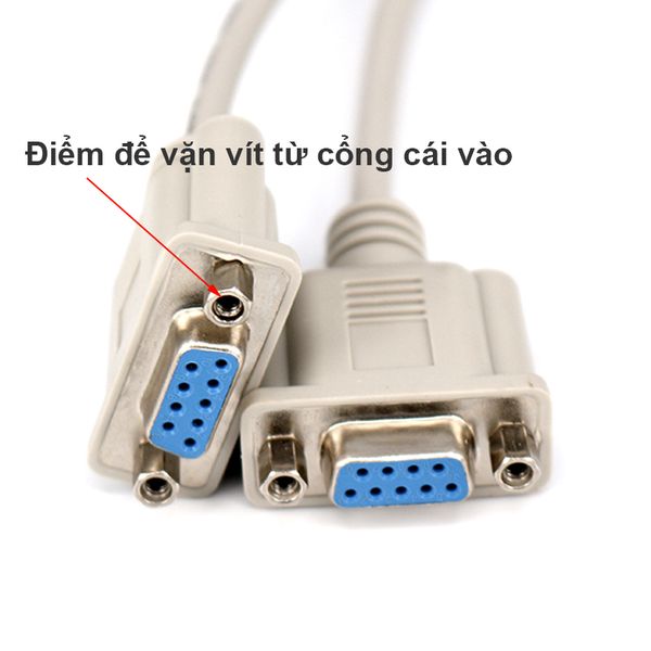 cap chia db9 duc sang 2 cai