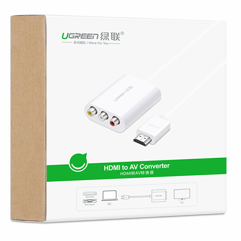 Cáp chuyển HDMI sang AV audio adapter 1 mét UGREEN 30452 - Phụ Kiện Điện Tử Việt Nam cap chuyen hdmi sang av 1 met ugreen 30452