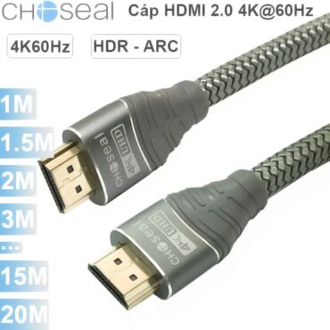 Cáp HDMI 2.0 4K60Hz Ultra HD Choseal 1.5M 3M 5M 8M 10M 15M 20M - Phụ Kiện Điện Tử Việt Nam