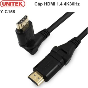 Cáp HDMI cong bẻ góc xoay 360 độ V1.4 4K 1.5 mét Unitek Y-C158 - Phụ Kiện Điện Tử Việt Nam