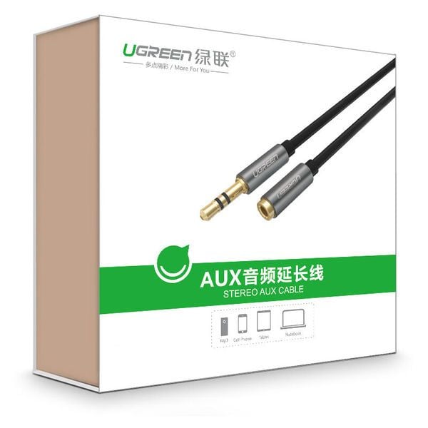 Cáp audio 3.5mm nối dài 0.5M 1M 1.5M 2M 3M 5M Ugreen (màu trắng) - Phụ Kiện Điện Tử Việt Nam Cáp tai nghe 3.5mm nối dài ugreen