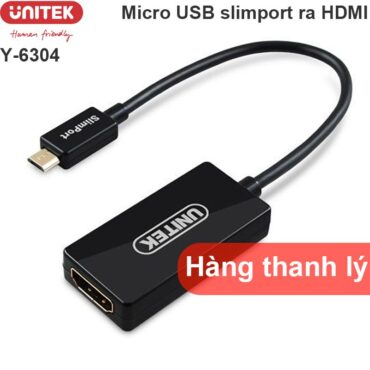 Cáp Micro USB Slimport ra HDMI 4K Unitek Y-6304 dùng cho điện thoại LG Nexus 4 5 7 G Pro G2 G Pad Asus Fonepad HP Chromebook - Phụ Kiện Điện Tử Việt Nam