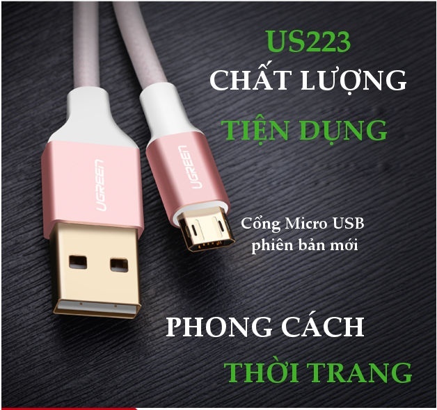 cáp sạc micro usb cắm đảo chiều ugreen