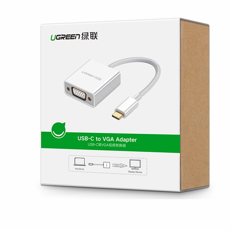 USB-C ra VGA 1080P 15Cm Ugreen 50511 - Phụ Kiện Điện Tử Việt Nam cap chuyen usb-c ra vga ugreen 50511