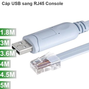 Cáp lập trình Console USB to RJ45 1.8M 3M 3.6M 4M 4.5M 5M - Phụ Kiện Điện Tử Việt Nam