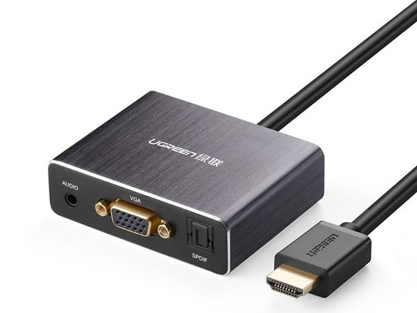 HDMI to VGA Audio 3.5mm Audio quang SPDIF 5.1 Ugreen 40282 có hỗ trợ nguồn - Phụ Kiện Điện Tử Việt Nam