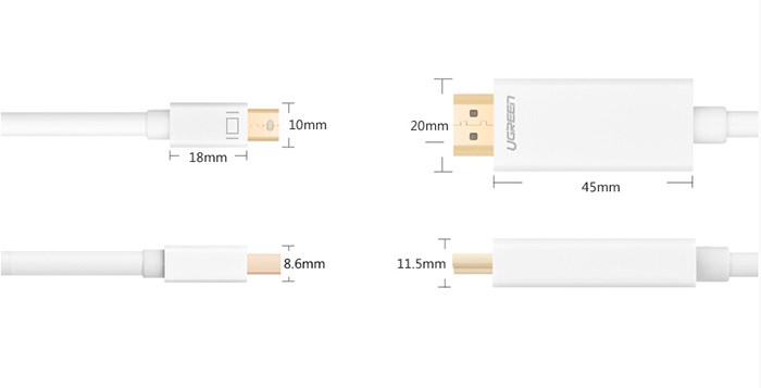 Dây cáp Mini Displayport Macbook Surface Thinkpad X1 Dell XPS sang HDMI TV Máy chiếu 3 mét Ugreen 10419 - Phụ Kiện Điện Tử Việt Nam Dây cáp Mini Displayport Macbook Surface Thinkpad X1 Dell XPS sang HDMI TV Máy chiếu 3 mét Ugreen 10419 - Phụ Kiện Điện Tử Việt Nam