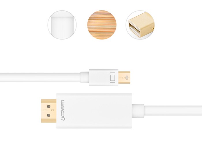 Dây cáp Mini Displayport Macbook Surface Thinkpad X1 Dell XPS sang HDMI TV Máy chiếu 3 mét Ugreen 10419 - Phụ Kiện Điện Tử Việt Nam Dây cáp Mini Displayport Macbook Surface Thinkpad X1 Dell XPS sang HDMI TV Máy chiếu 3 mét Ugreen 10419 - Phụ Kiện Điện Tử Việt Nam