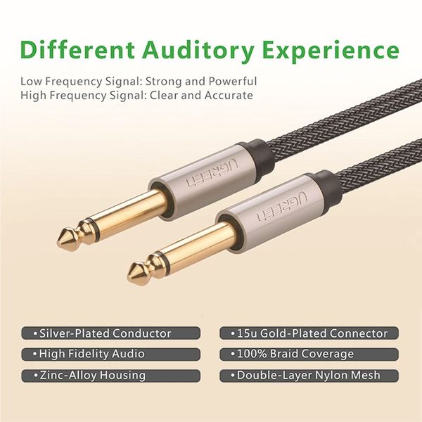Cáp âm thanh audio 6.5mm UGREEN 1M 1.5M 2M 3M 5M - Phụ Kiện Điện Tử Việt Nam Cáp âm thanh audio 6.5mm UGREEN 1M 1.5M 2M 3M 5M - Phụ Kiện Điện Tử Việt Nam