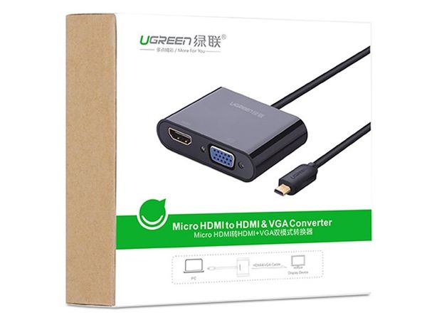 Cáp chuyển đổi Micro HDMI sang VGA HDMI Ugreen 30355 1080P - Phụ Kiện Điện Tử Việt Nam Cáp chuyển đổi Micro HDMI sang VGA HDMI Ugreen 30355 1080P - Phụ Kiện Điện Tử Việt Nam