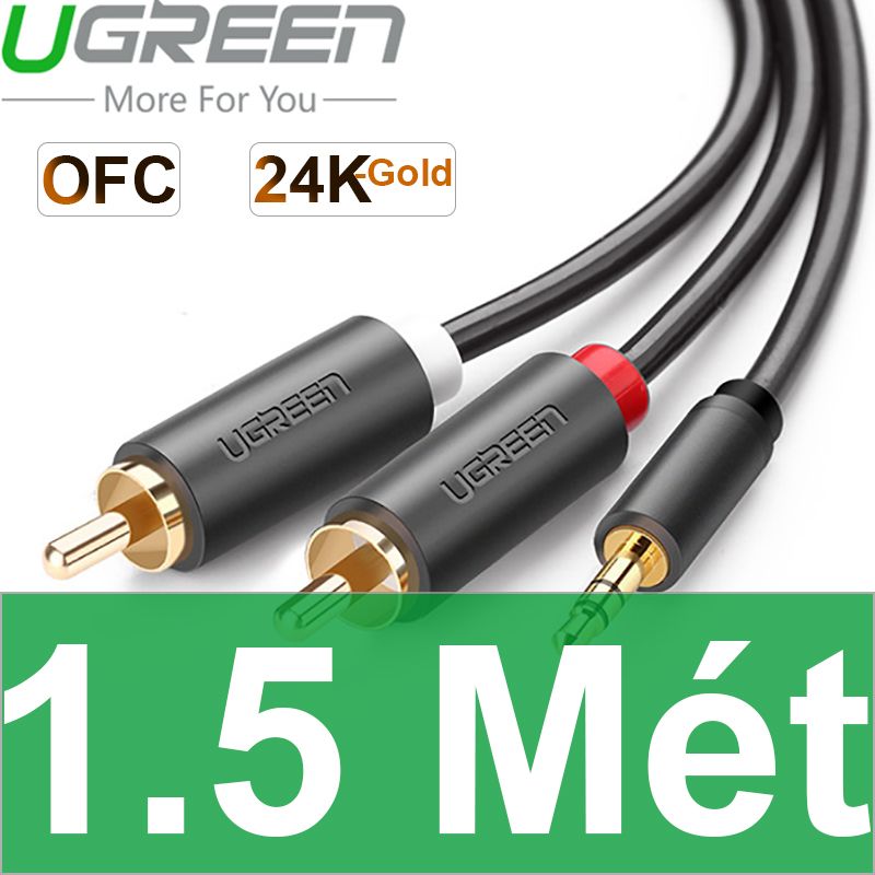 Cáp Audio 3.5mm to 2 RCA - Dây âm thanh 1 đầu 3,5mm ra 2 đầu AV hoa sen 0.5 Mét | 1 Mét | 1,5 Mét | 2 Mét ... 8 Mét | 10 Mét - Phụ Kiện Điện Tử Việt Nam