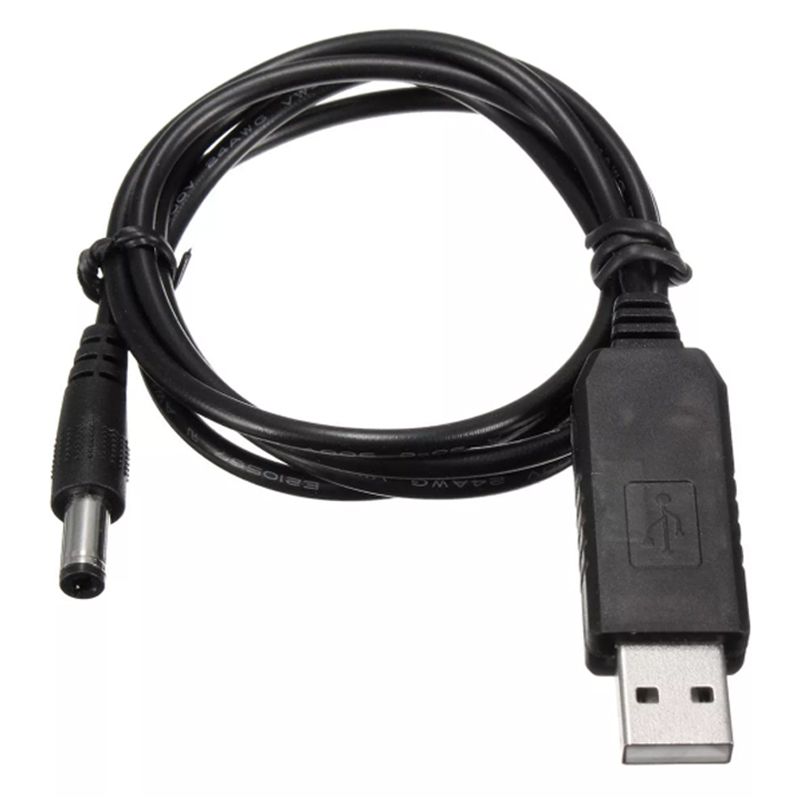 Cáp chuyển nguồn USB 5V ra DC 12V 1A chuẩn cắm 5.5x2.5mm 90Cm - Phụ Kiện Điện Tử Việt Nam