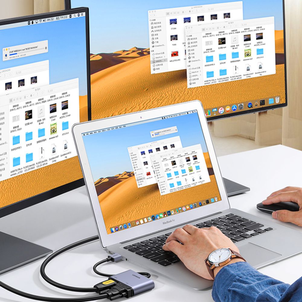 Cáp chuyển đổi USB 2.0 sang HDMI+VGA 1080P Veggieg V-Z918 - Phụ Kiện Điện Tử Việt Nam