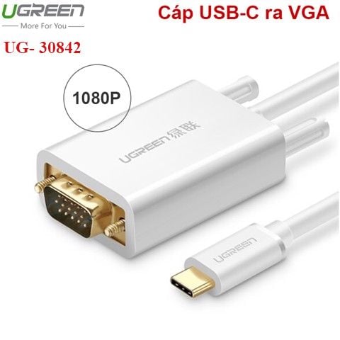 Cáp USB-C ra VGA 1.5m full HD 1080P UGREEN 30842 - Phụ Kiện Điện Tử Việt Nam