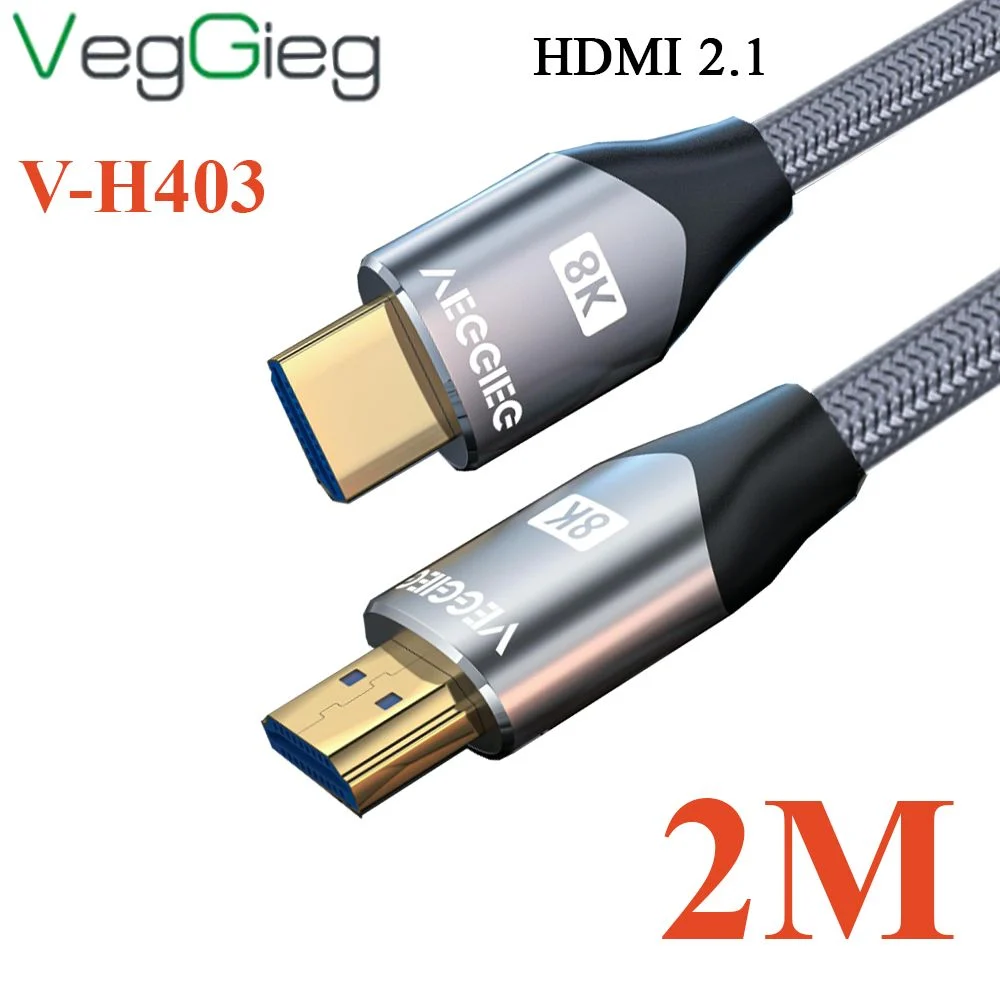Cáp HDMI V2.1 8K@60Hz HDR VegGieg 1.5M, 2M, 3M, 5M - Phụ Kiện Điện Tử Việt Nam
