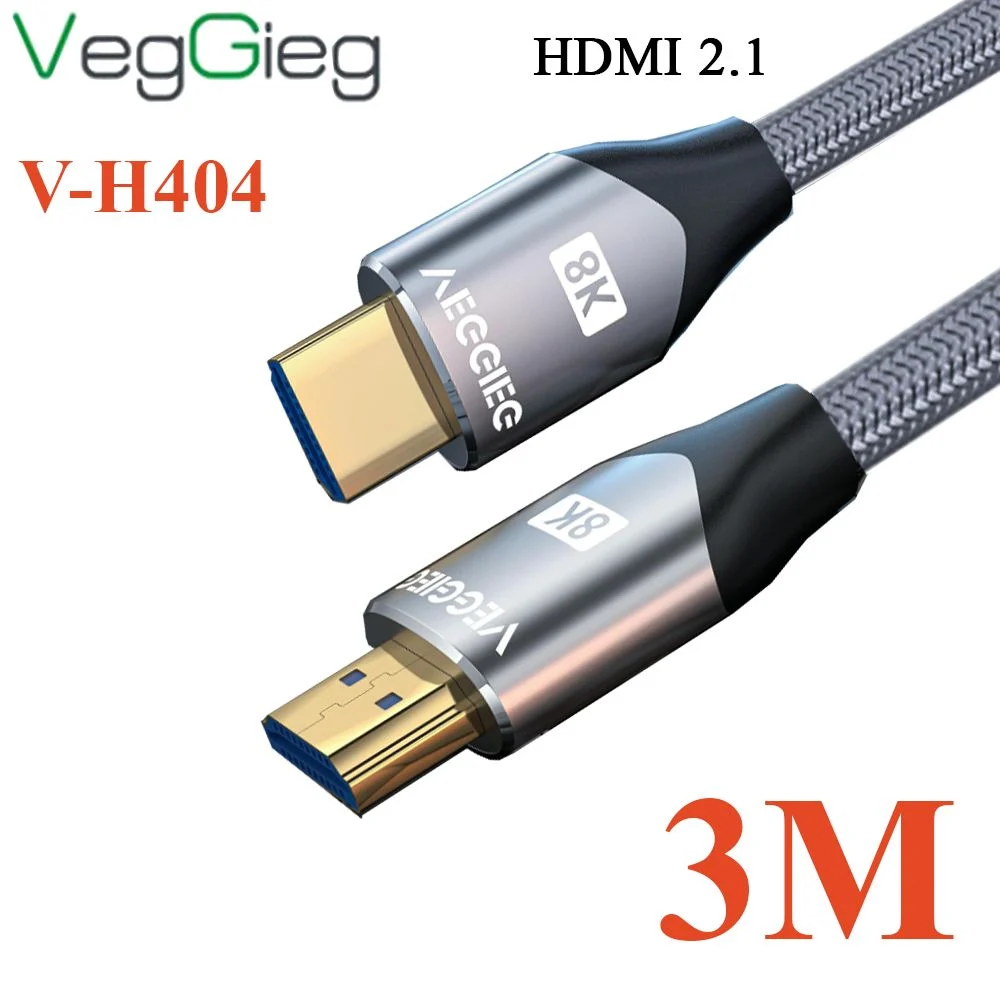 Cáp HDMI V2.1 8K@60Hz HDR VegGieg 1.5M, 2M, 3M, 5M - Phụ Kiện Điện Tử Việt Nam