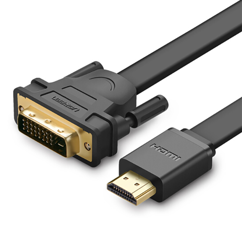 Cáp chuyển DVI sang HDMI dẹt mỏng UGREEN dài 1 mét đến 15 mét - Phụ Kiện Điện Tử Việt Nam cap hdmi ra dvi chinh hang ugreen det mong