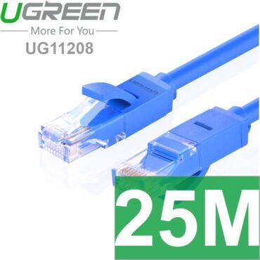 Cáp mạng LAN Cat6 UTP Ugreen kích thước từ 0.5m đến 100m - Phụ Kiện Điện Tử Việt Nam Cáp mạng LAN Cat6 UTP Ugreen 11208- Kích cỡ: 25m